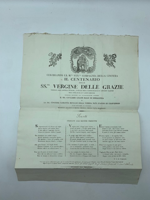 Celebrando la M.to Ven.da Compagnia della Cintura il centenario della SS.ma Vergine delle Grazie...nella città di Bra
